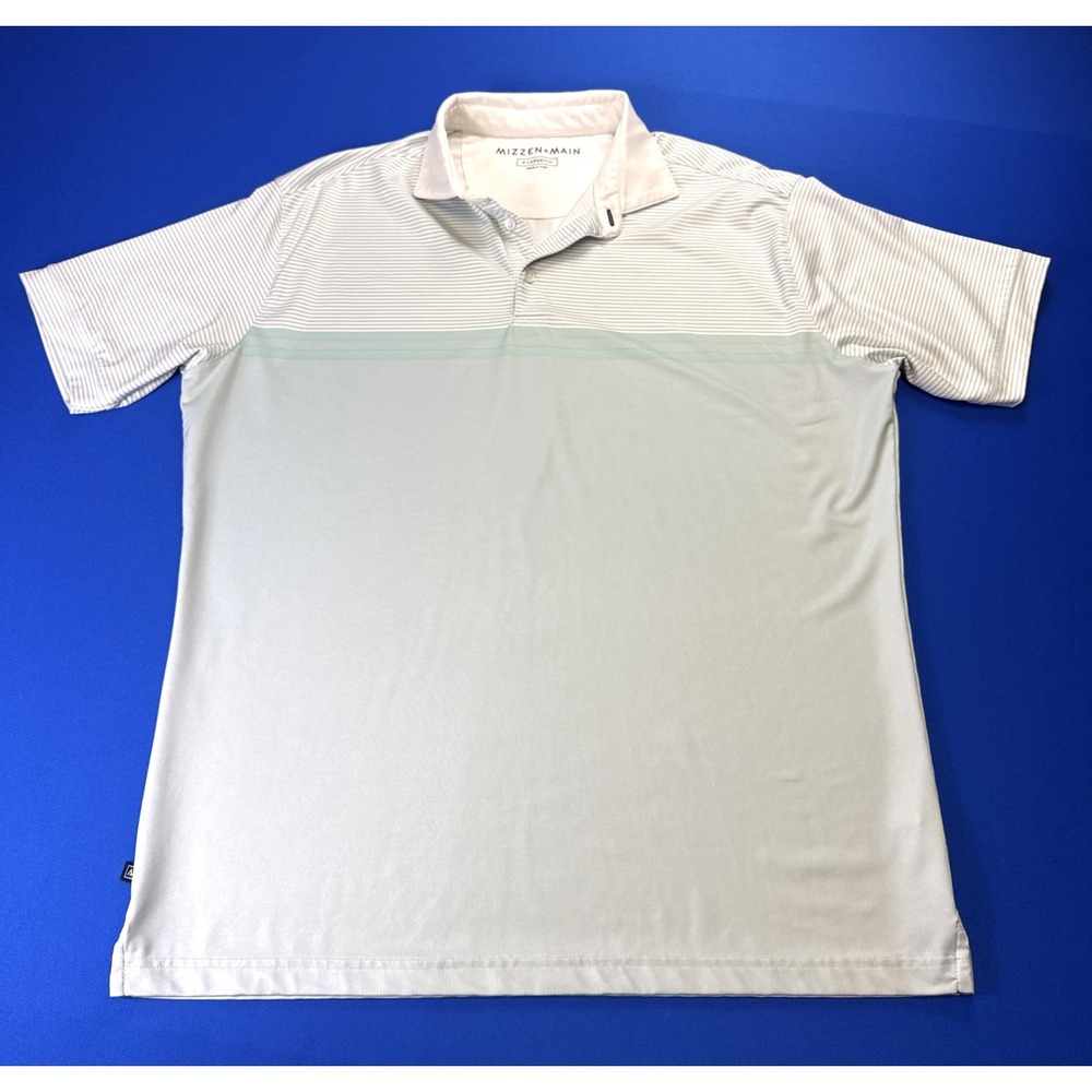 Mizzen + Main Trim Polo Golf Shirt Mens XL Stretch Short Sleeve